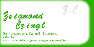 zsigmond czingl business card